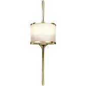 Kichler LED-wandlamp Mona, messing / goud, Woon-/ Eetkamer, metaal, LED wandlamp