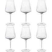 Georg Jensen Rode Wijnglas Bernadotte Crystaline 540 ml (Set van 6)