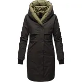 NAVAHOO Wintermantel 'Snowelf' groen / zwart