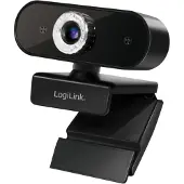 Logilink Pro full HD USB webcam with microphone Full HD-webcam Klemhouder, Microfoon