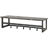 AnLi Style Kapstok roede 6 haaks (Antraciet, 80x24x30cm)