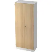 Hjh OFFICE PRO SIGNA K 6200 SG - Hoogte van de map | 5 OH met knop (afsluitbaar) Wit/Eiken Kledingkast