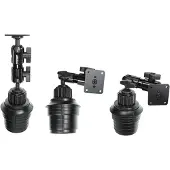 Brodit Socket mount 10,5'' Bekerhals. 267mm AMPS beker, Smartphonehouder, Zwart