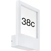 Eglo LED Außenleuchte Wandlampe Hausnummer Monteros Weiß IP44 max. 28W E27