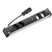 Bachmann CONI 2xCEE7/3 1xUSB C 60W, Aardingscontact GST18 stekker