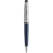 Waterman Expert balpen | Metaal-blauwe lak met palladium detail | Gebeitelde dop | met geschenkdoos