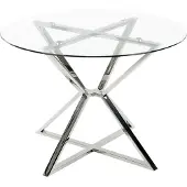 Beliani BOSCO - Eettafel - Transparant - Veiligheidsglas