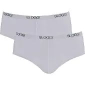 Sloggi men Basic Heren Midi slip - 2-pack - Grey Marle - Maat L