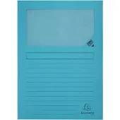 Exacompta FOREVER Pak van 100 venstermappen 120g/m2 - 22x31cm voor A4 - Lichtblauw - 50106E