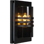 Lucide PRIVAS - Wandlamp Binnen/Buiten - 1xE27 - IP44 - Zwart