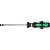 Wera Tournevis à 6 pans, avec tête sphérique, Cote s/plats : 6,0 mm, Long. de la lame 125 mm, Long. totale 230 mm