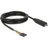 DeLOCK Converter USB Type-C 2.0 male to LVTTL 6 pin pin header female 2.0 m