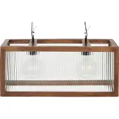 Beliani PENNA - Hanglamp - Lichtbruin - Mangohout