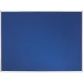 Franken verplaatsbaar wandbord ECO dubbelzijdig vilt, blauw, aluminium frame, 1500x1200 mm