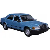 Bburago Mercedes 190E 1987, blau 1:24 Auto