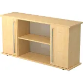 Hjh OFFICE PRO KAPA SB | Dressoir | met deuren - Esdoorn Sideboard Chrome metaal handgreep