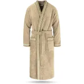 Normani Badjas lang beige / wit