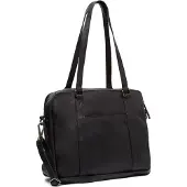 The Chesterfield Brand schoudertas laptoptas met laptopvak Pretoria Shoulderbag Black zwart