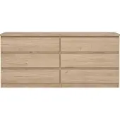 Ebuy24 Naia kommode 6 lades eiken decor.