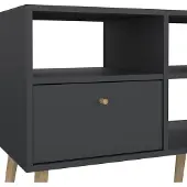 Ebuy24 Bodo TV-meubel 2 lades, 4 planken matgrijs.