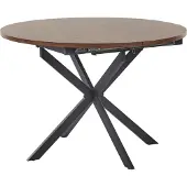 Beliani FRIONA - Uitschuifbare eettafel - Donkerhout/Zwart - MDF