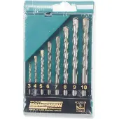 BRÜDER MANNESMANN M54309 Staal Steen-spiraalboorset 3 mm, 4 mm, 5 mm, 6 mm, 7 mm, 8 mm, 9 mm, 10 mm Cilinderschacht 1 stuk(s)
