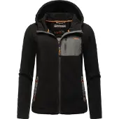 MARIKOO Fleece jas 'Mount Iwaki' antraciet / zwart