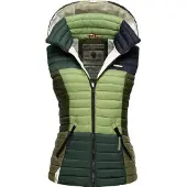 NAVAHOO Bodywarmer 'Shadaa' groen / gemengde kleuren