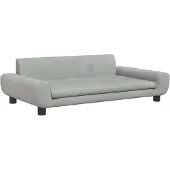 vidaXL Hondenmand 100x54x33 cm fluweel lichtgrijs