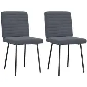 vidaXL Eetkamerstoelen 2 st fluweel donkergrijs