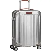 Piquadro Alu 4-wiel cabinewagen 55 cm zilverkleurig
