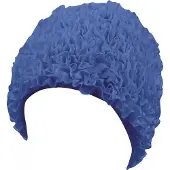 Beco badmuts franje dames stof blauw
