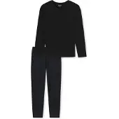 Schiesser Pyjama lang 'UNCOVER Night' zwart