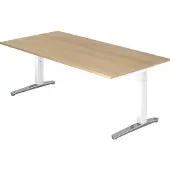 Hjh OFFICE PRO XTRA XB 2E WC - 200 x 100 Eiken Tafelhoogte I In hoogte verstelbaar