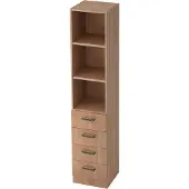 Hjh OFFICE PRO SIGNA G 7600 SG - Walnoot Hoogte van de map | 5 OH Kast met 4 lades Greeplijst kunststof