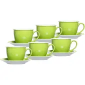 Ritzenhoff & Breker Milchkaffee Tassen mit Untertassen Doppio 350 ml Set van 6