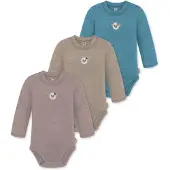 Normani Rompertje/body 'Tuai' blauw / grijs / taupe / wit