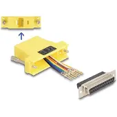 DeLOCK D-Sub 25 pin female to RJ45 female Assembly Kit yellow