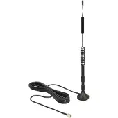 DeLOCK LTE Antenna SMA plug 5 dBi fixed omnidirectional with magnetic base and connection cable RG-174 3 m outdoor black