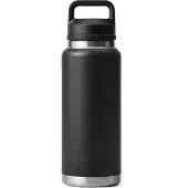 Yeti Rambler Bottle 36oz Chug Cap, Black, thermosfles met drinkdop, 1L