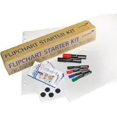 Legamaster Starterkit 7-124900 - voor flipchart - met papierblokken, markers, magneten - set van 14-delig