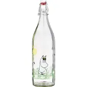 Muurla Moomin glazen fles 1 L Meadow