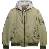 Superdry Tussenjas 'Ma1' lichtgrijs / olijfgroen