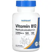 Nutricost – Vitamine B12 2000 mcg, 120 Capsules