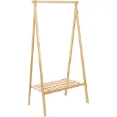 MCW Staande kapstok -B82, kapstok, bamboe opvouwbaar 150x84x57cm