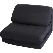 Mendler Fauteuilbed -E68, slaapbank functionele fauteuil inklapbare fauteuil, stof/textiel ~ donkergrijs