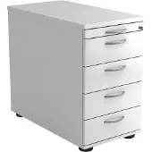 Hjh OFFICE PRO SIGNA SC50 BM - Rolcontainer Wit Hout met 4 lades Metalen handgreep