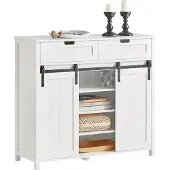SoBuy FSB74-W: Kommode, dressoir, keukenkast, buffet, opbergkast, wit