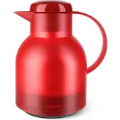 EMSA 504232 SAMBA PICHET ISOTHERME QUICK PRESS ROUGE TRANSLUCIDE 1,0 L