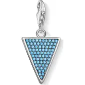 Thomas Sabo Hanger, Bedelhanger Driehoek Turkoois, (Zilver)